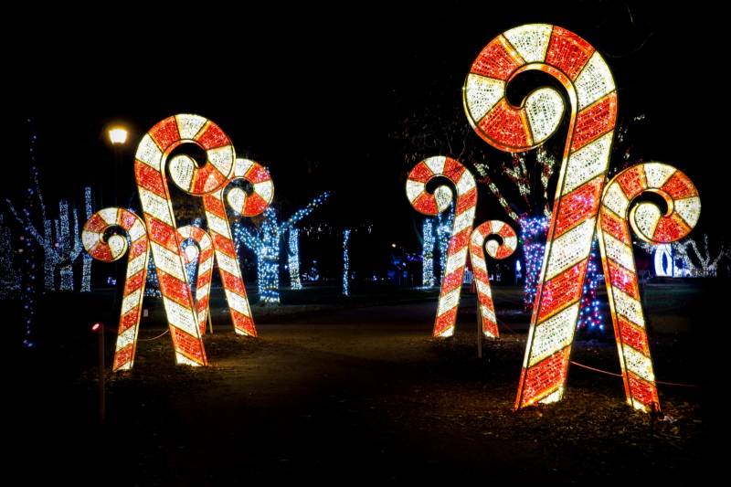 Décoration de Noël Sucre D'Orge géant lumineux Led à Toulon dans le VAR
